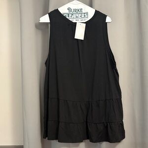 NWT Boutique Black Sleeveless Women's Tank Top